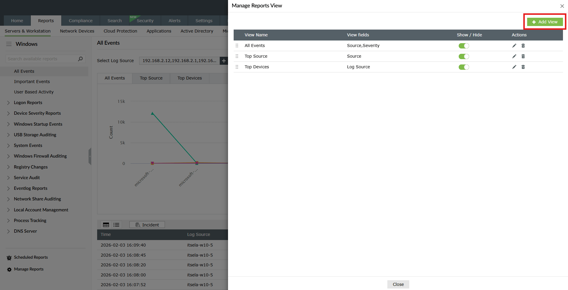Manage Report Views