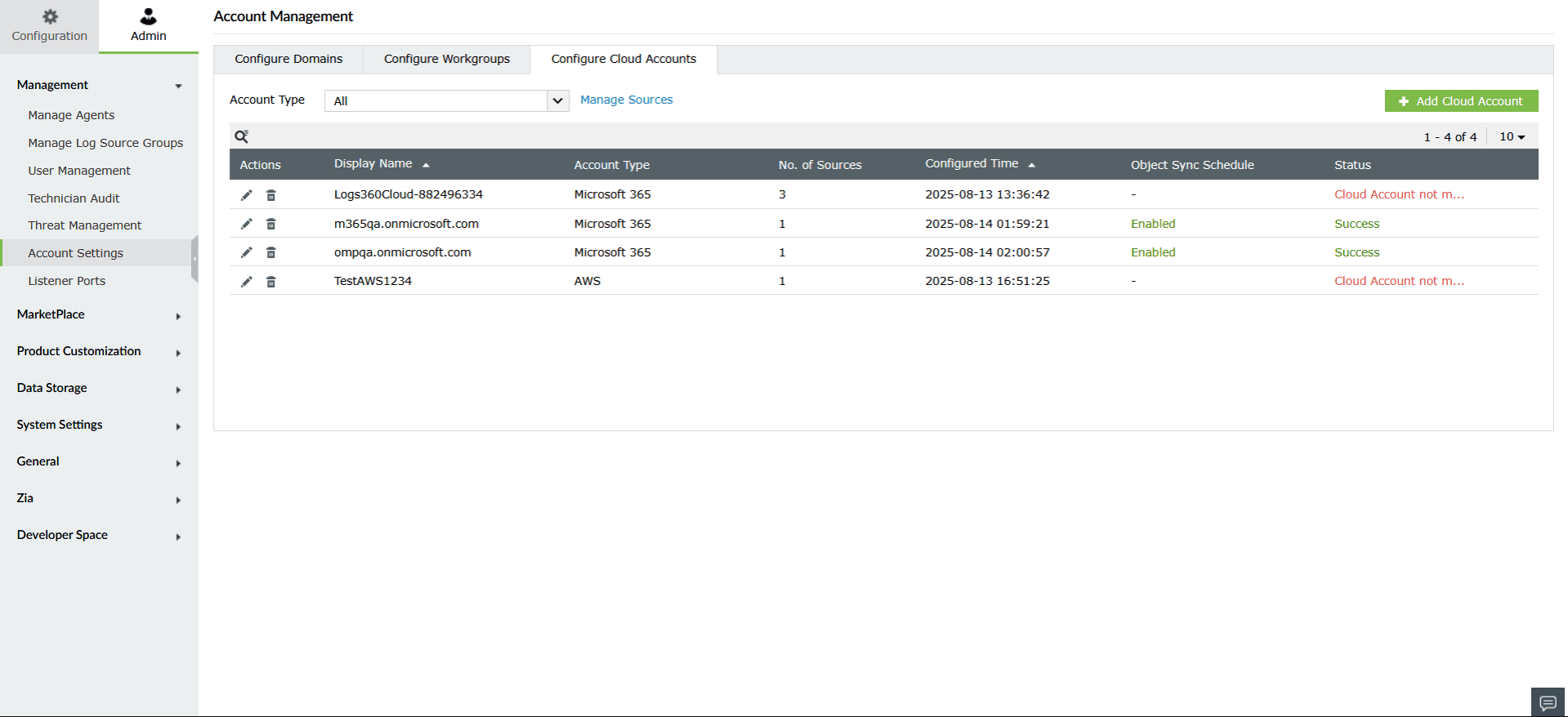 Configuring and managing