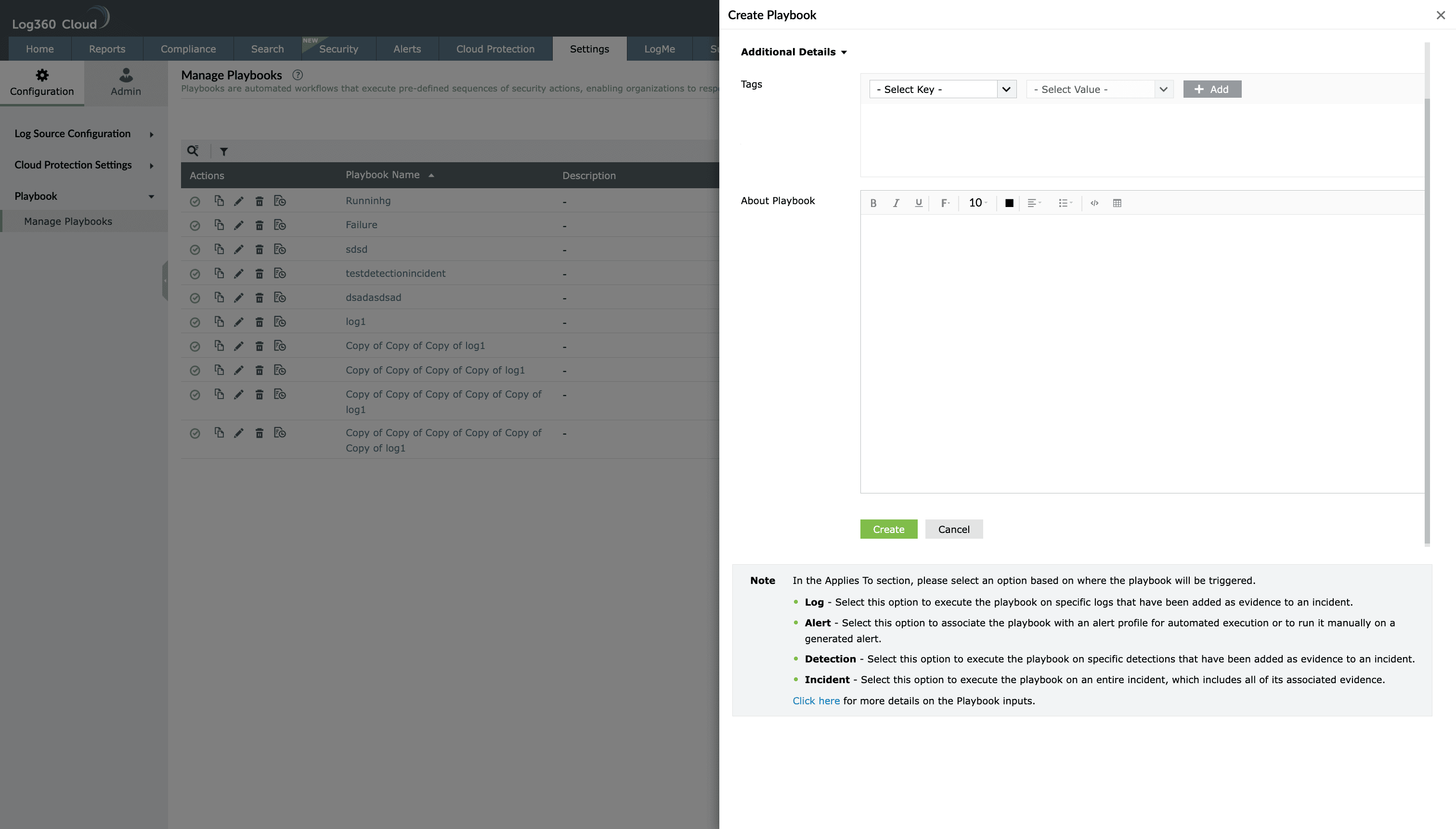 Steps to create a playbook