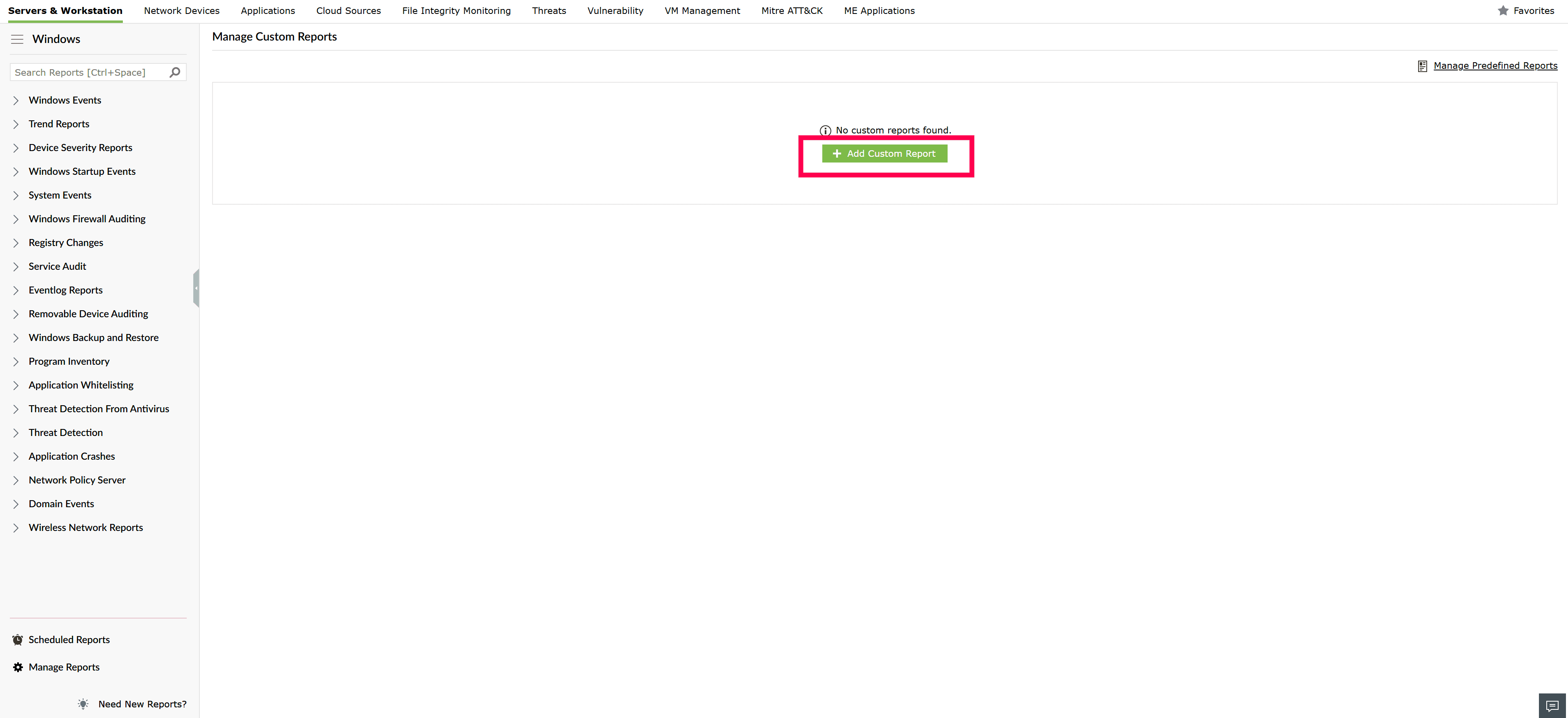 Custom Report Widget