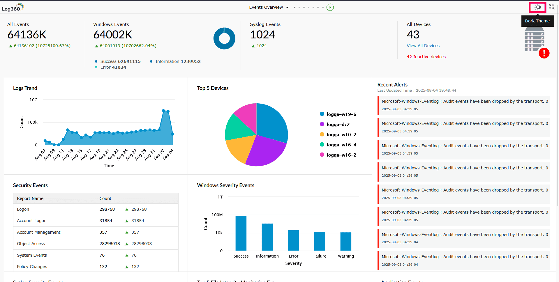 Switching to dark mode