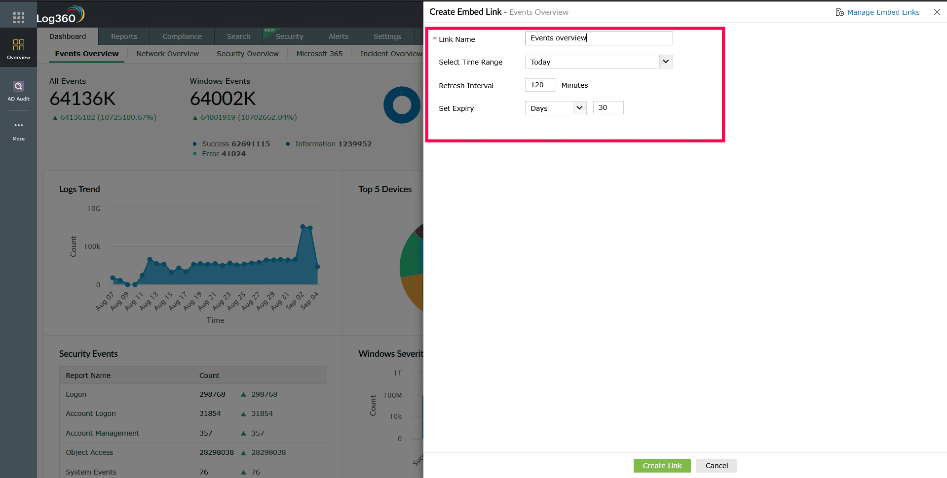Creating an embed link