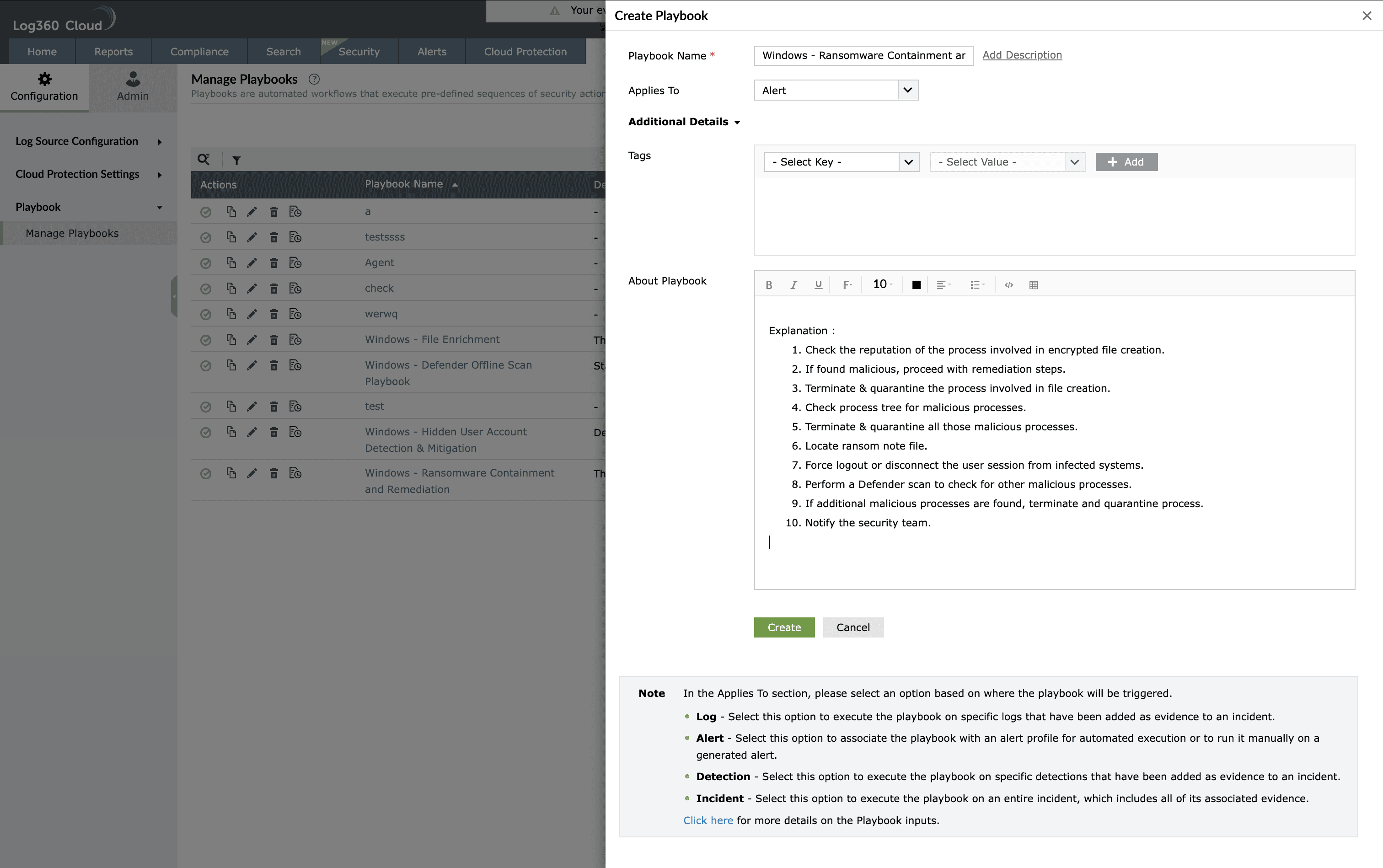 Understanding playbook payloads