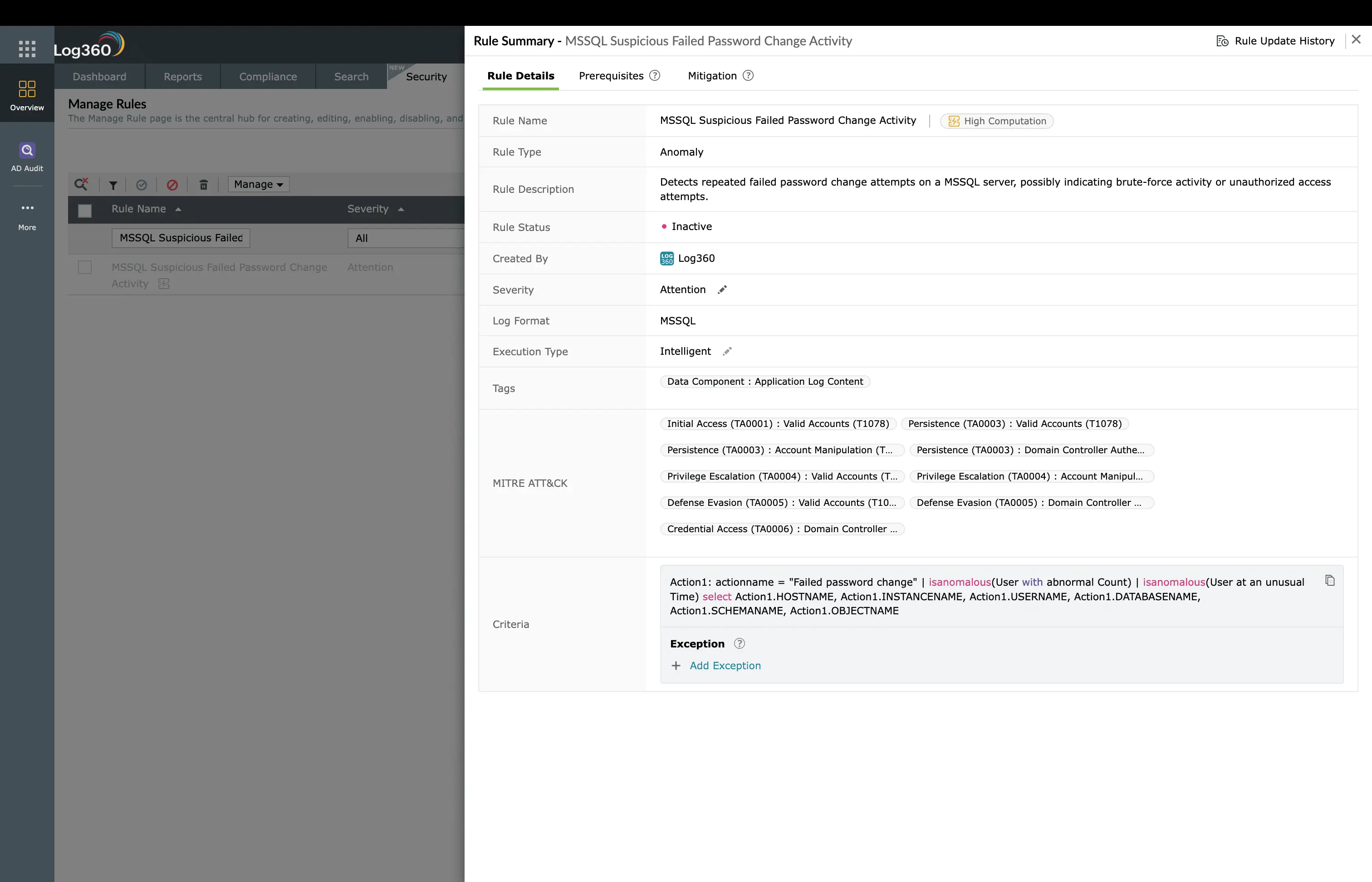 Real-time detection: AWS