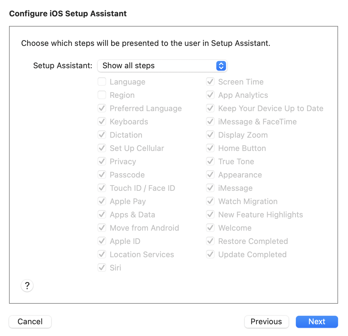Adding Organization on Apple Configurator