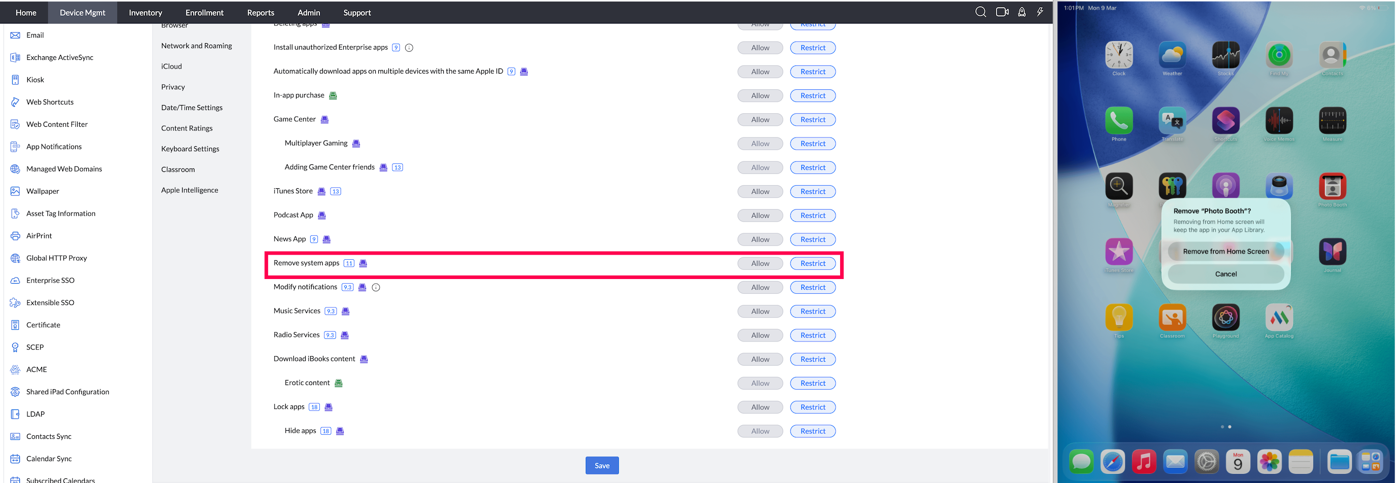 Remove system apps