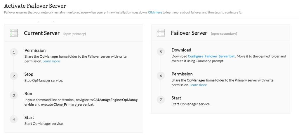 opmanager failover 2