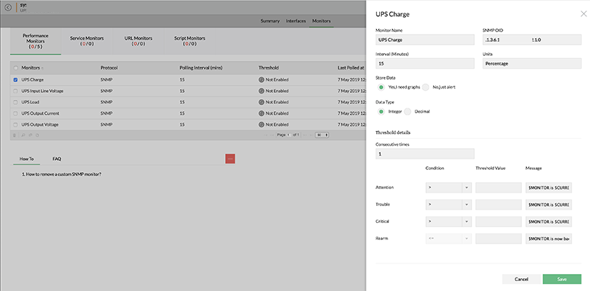 UPS Power Monitoring Software - ManageEngine