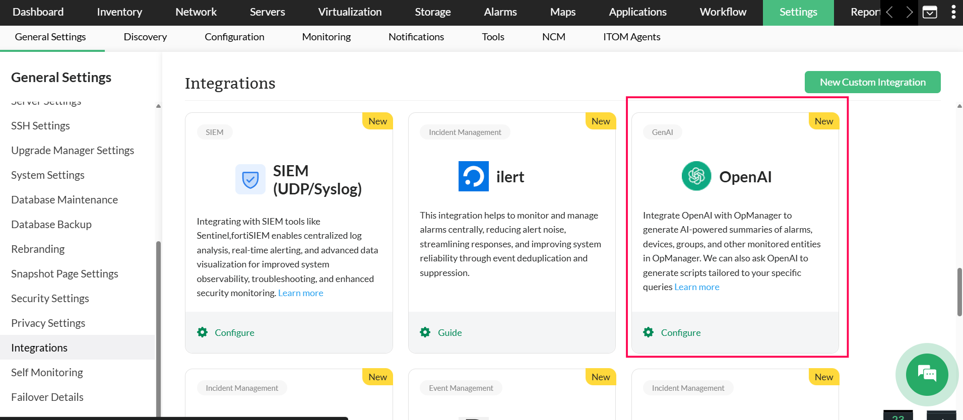 OpenAI Integration -OpManager