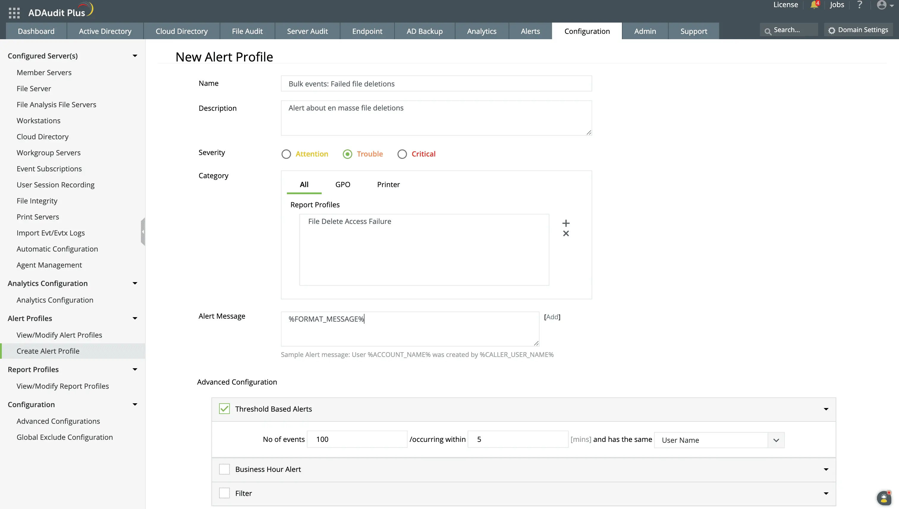 File server monitoring with ADAudit Plus