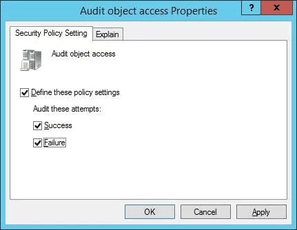 Audit File System policy settings