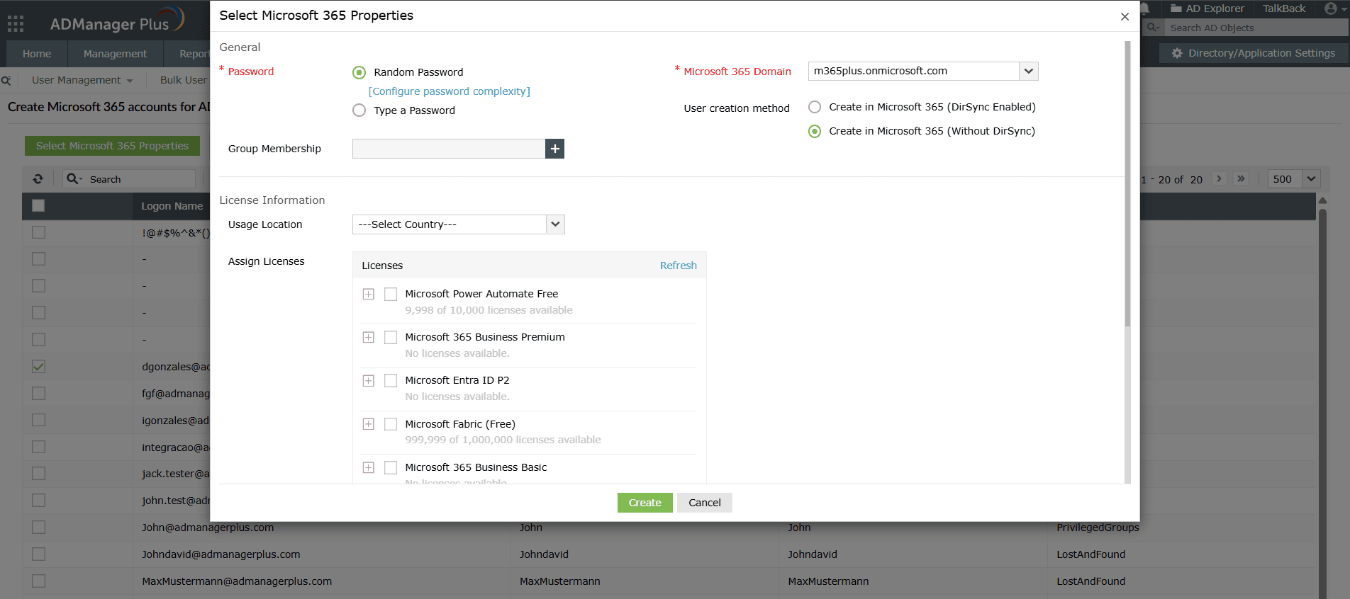 How to assign bulk licenses in Microsoft 365 using ADManager Plus