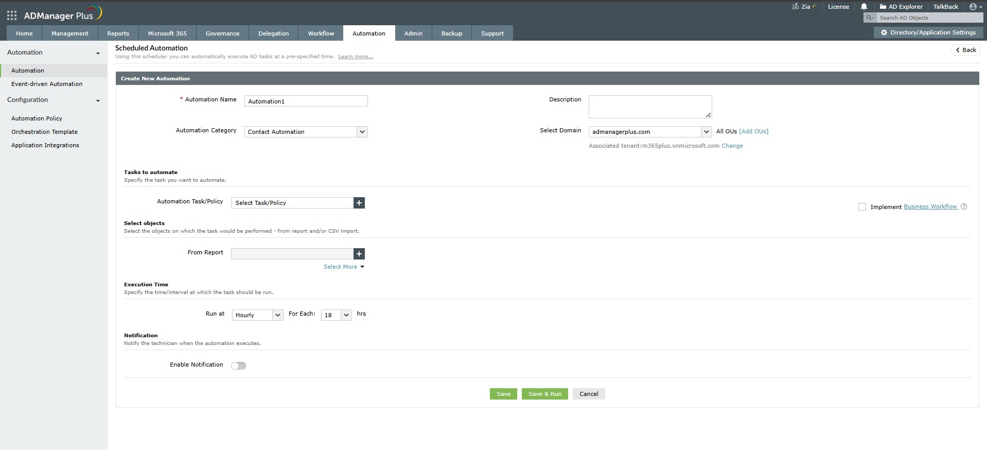 How to automate contact management in Active Directory using ADManager Plus