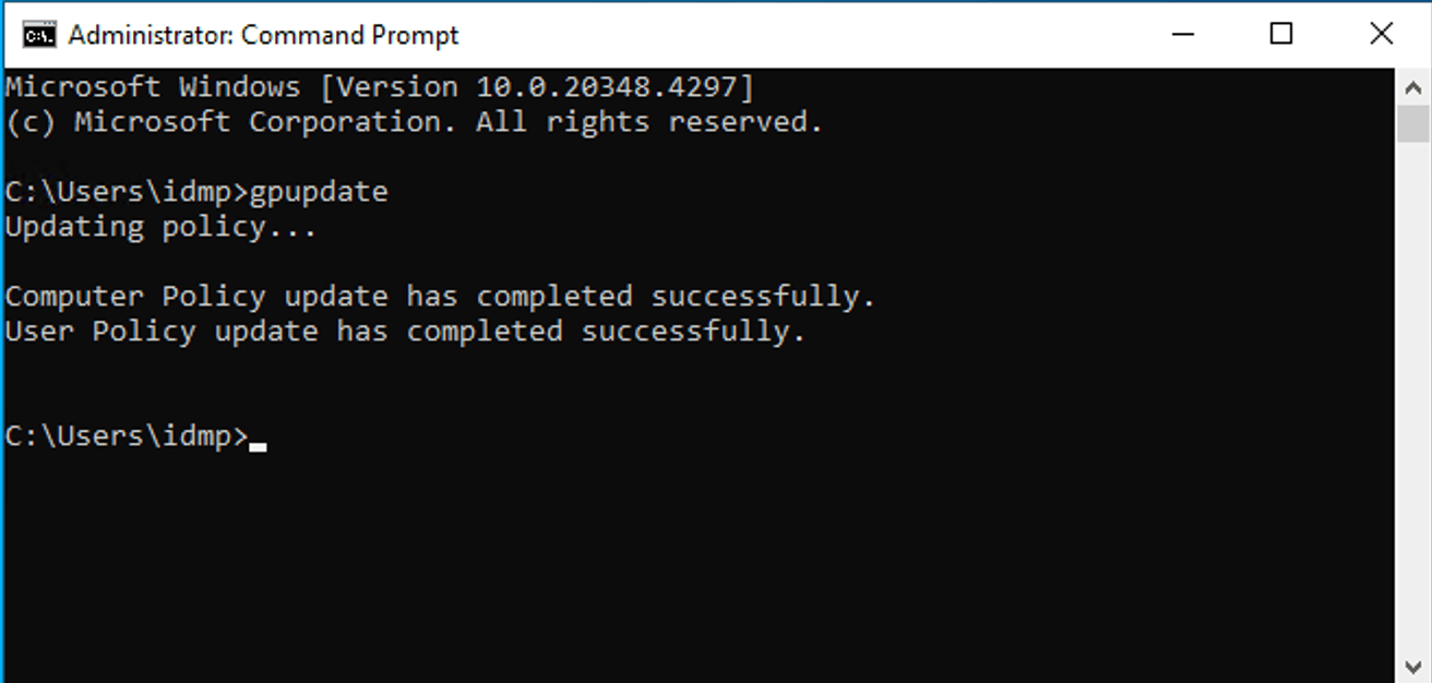 Force updating the Group Policy for deploying printers using GPMC