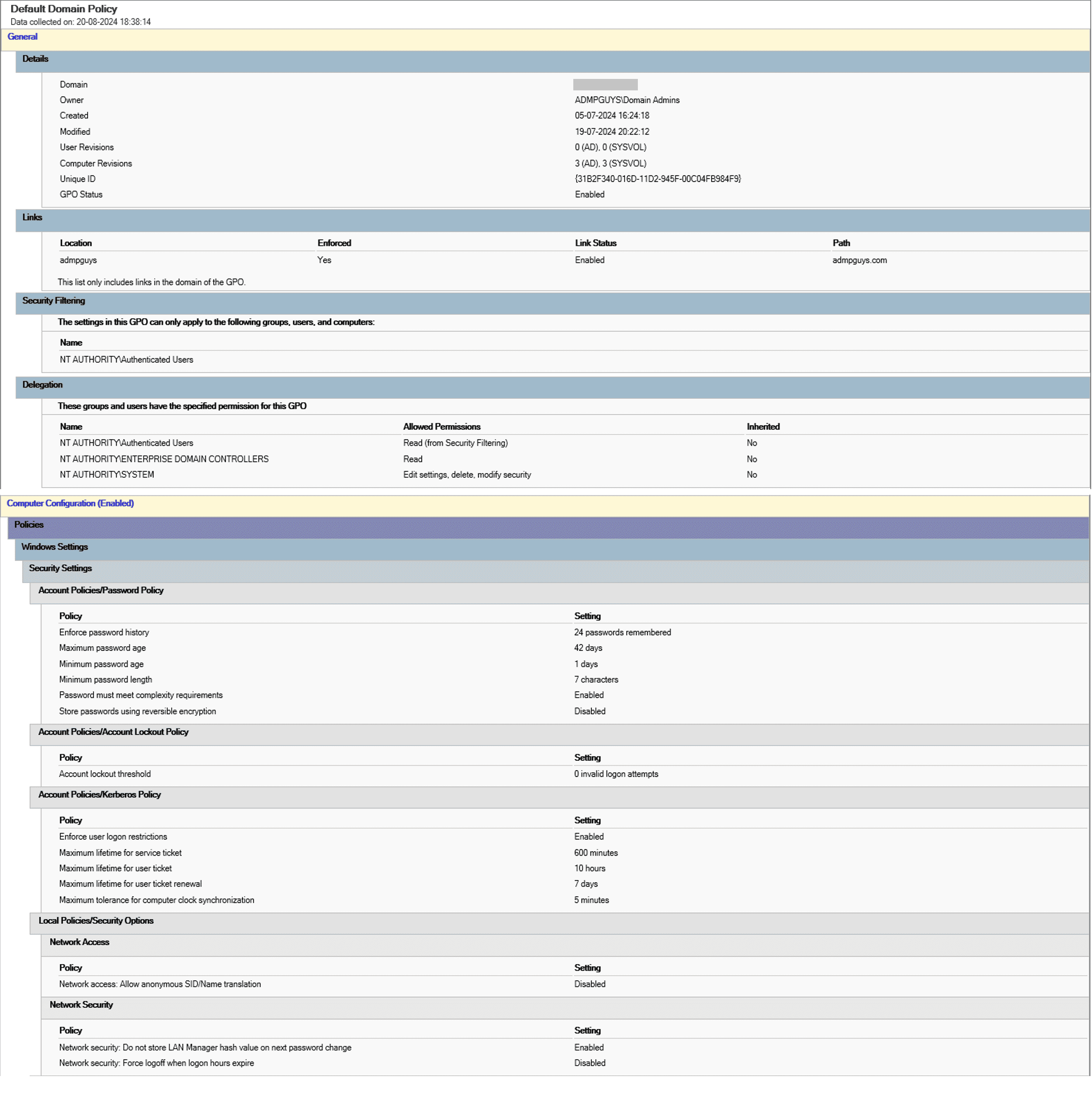 The generated .html file
