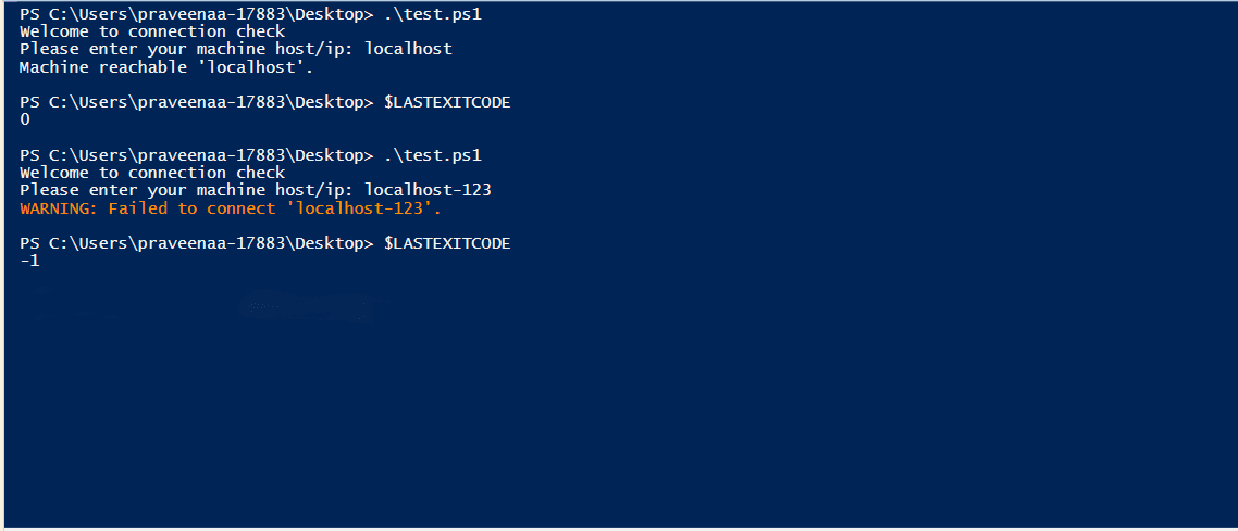 How to return error codes in PowerShell scripts?