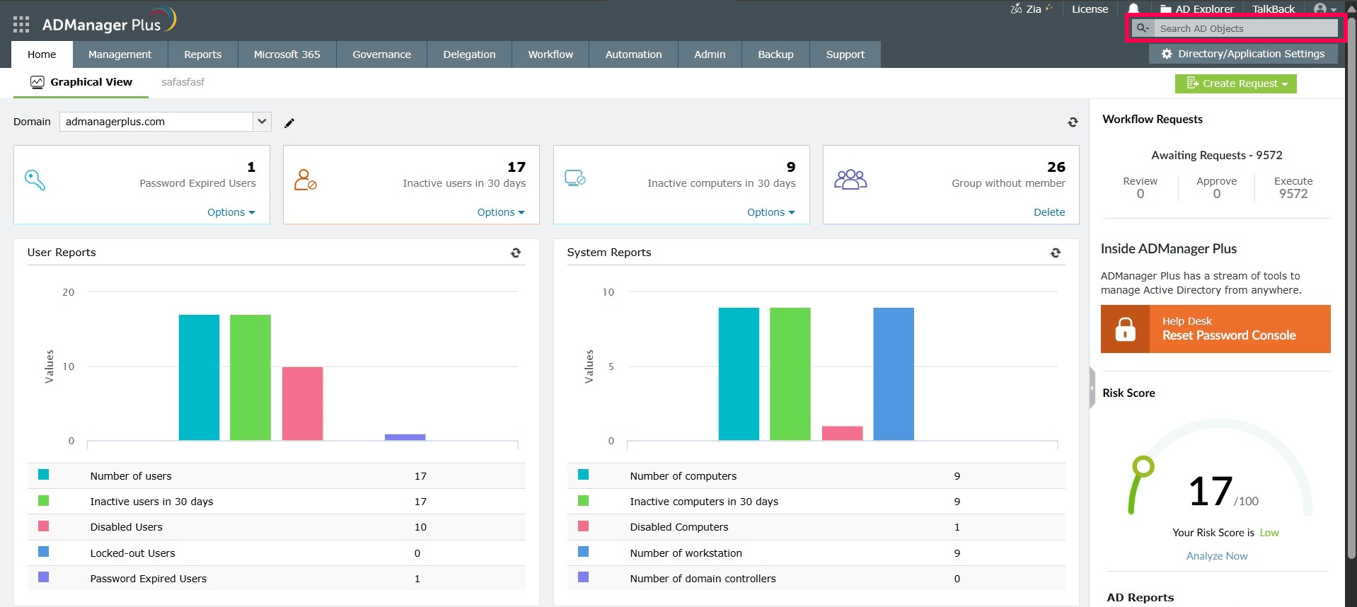How to search Active Directory objects using ADManager Plus