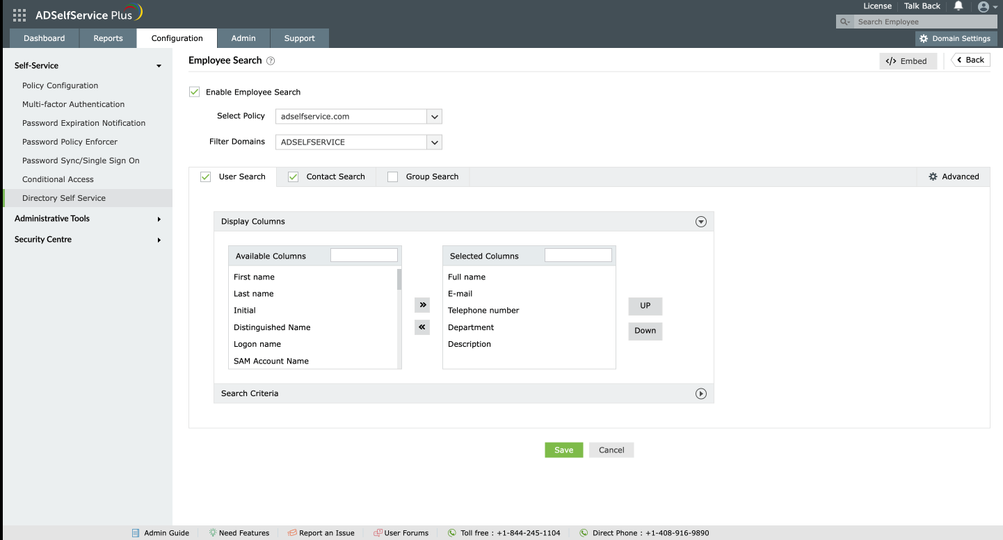 Active Directory self service portal