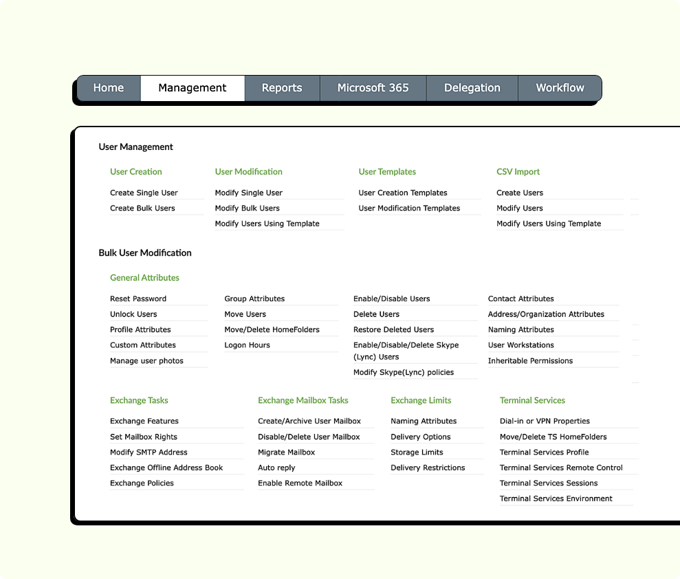 Streamlined 360° user provisioning