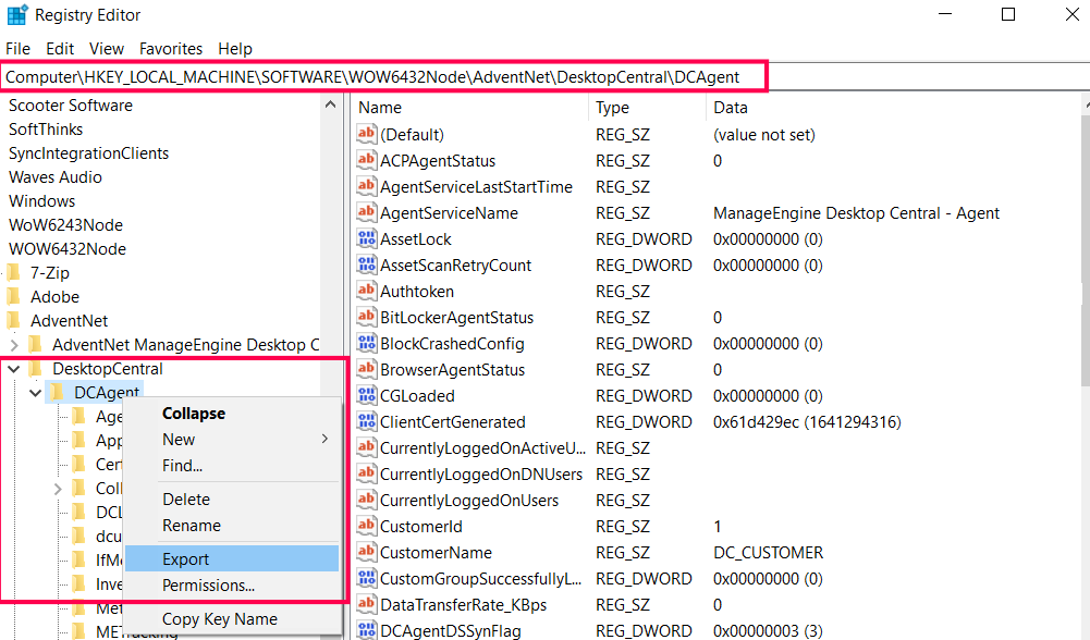 Agent uninstallation