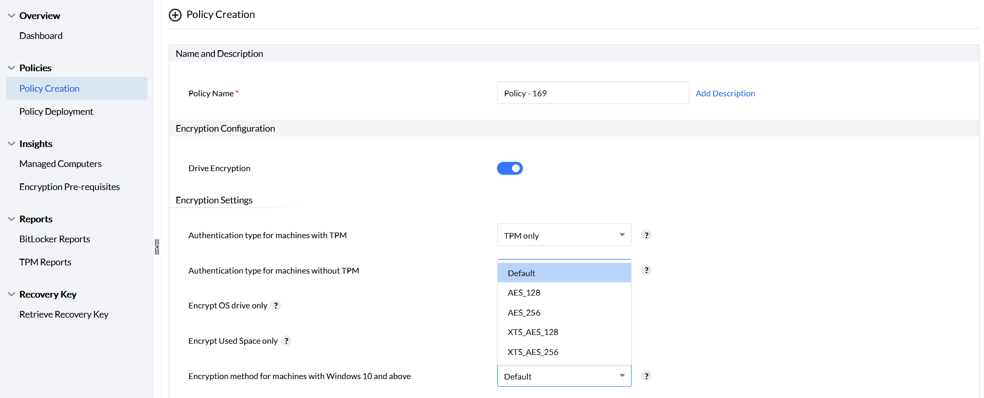 Encryption for Windows 10 and above