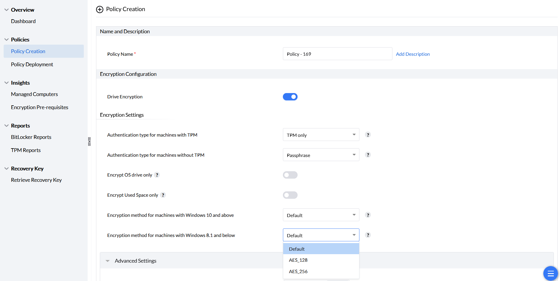 Encryption for Windows 8.1 and below
