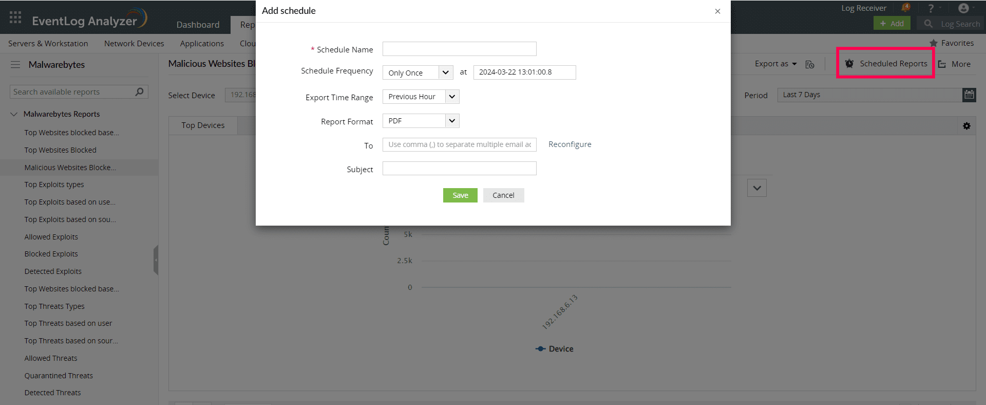 Reports for Meraki Devices