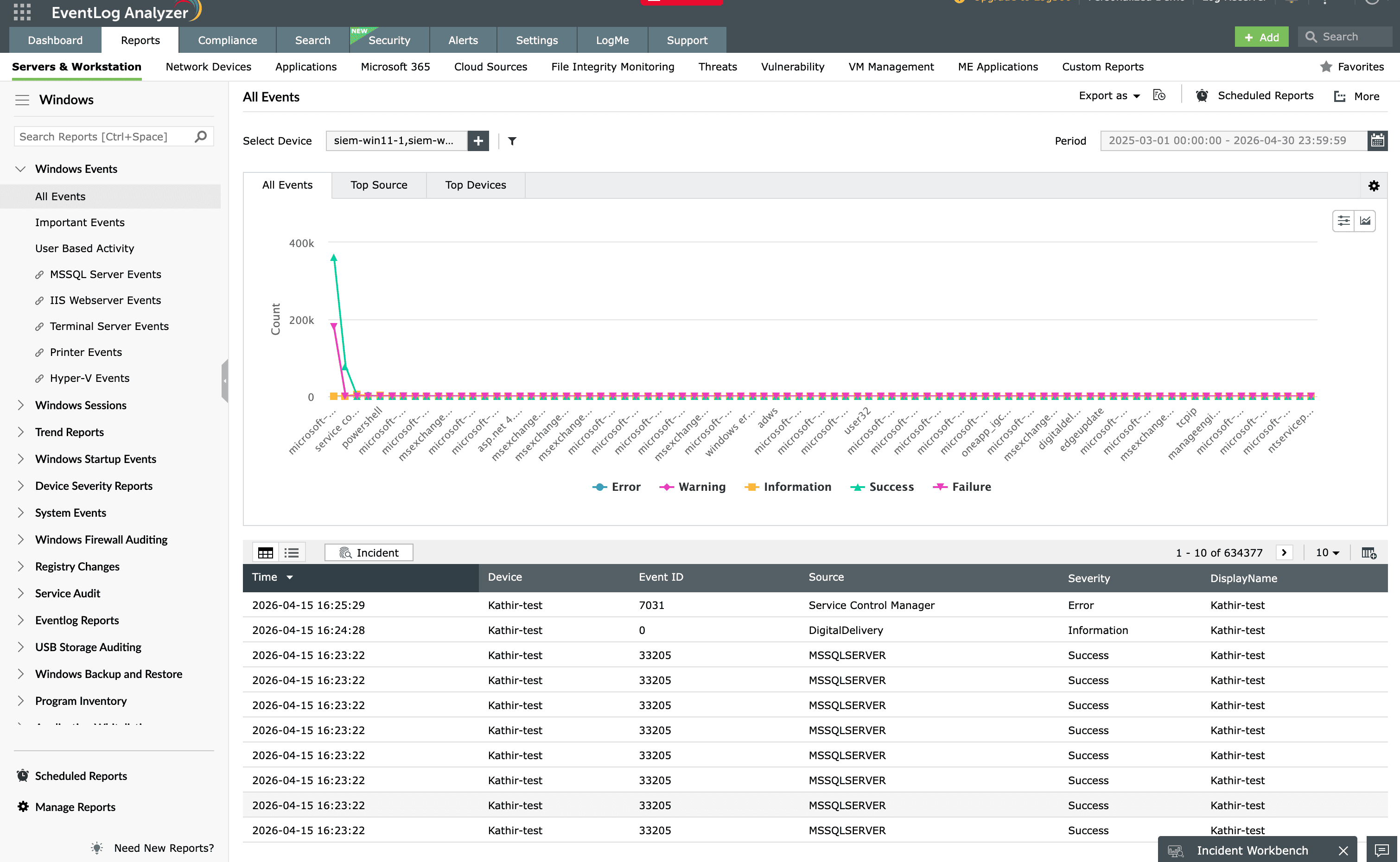 How to monitor Windows event logs with EventLog Analyzer