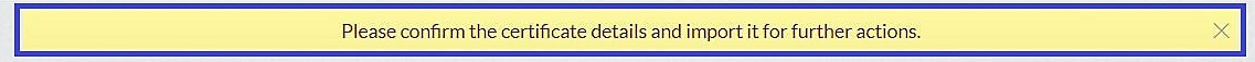 Security settings in Firewall Analyzer: Certificate confirmation