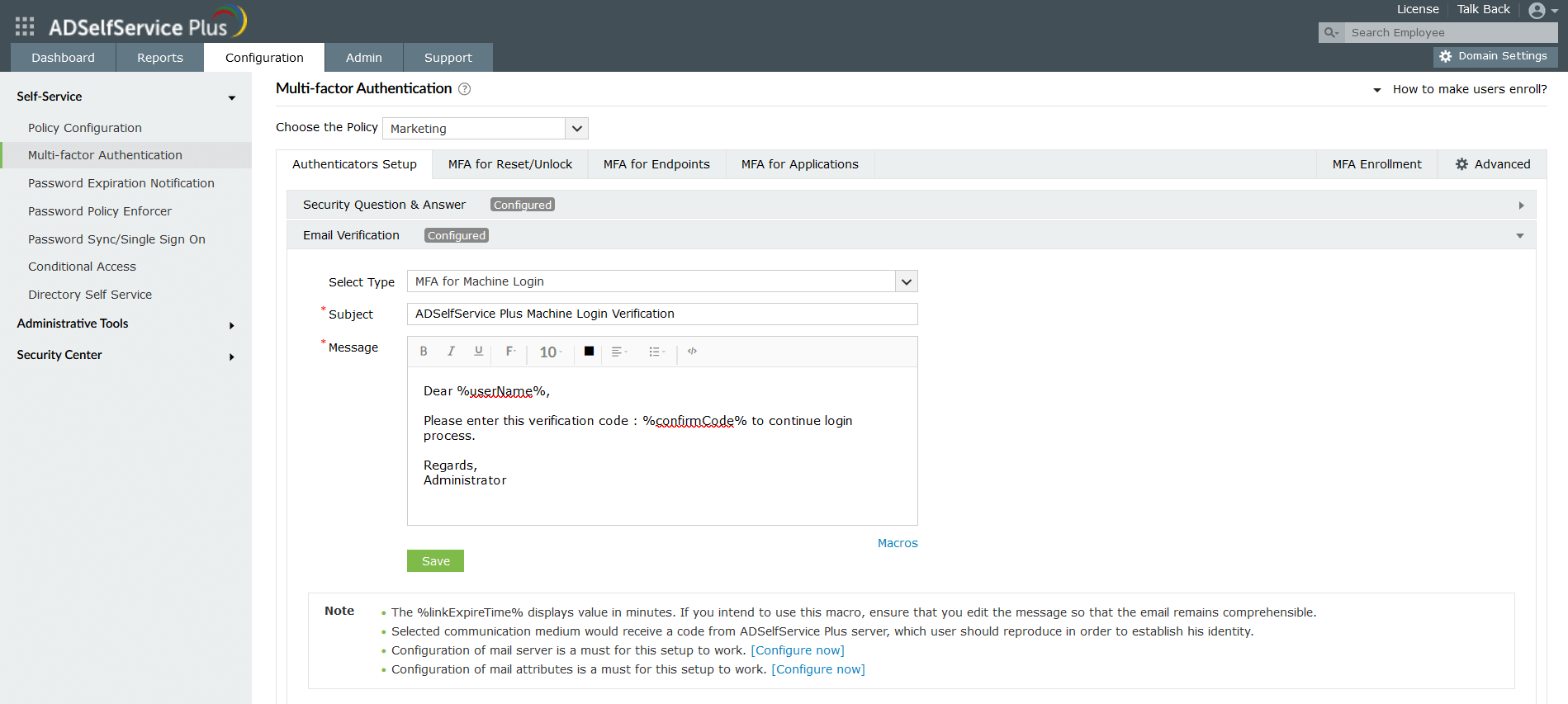 Using email OTPs for multi-factor authentication
