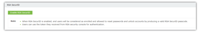 Enable Two-Factor Authentication via RSA SecurID Enable Two-Factor Authentication via RSA SecurID