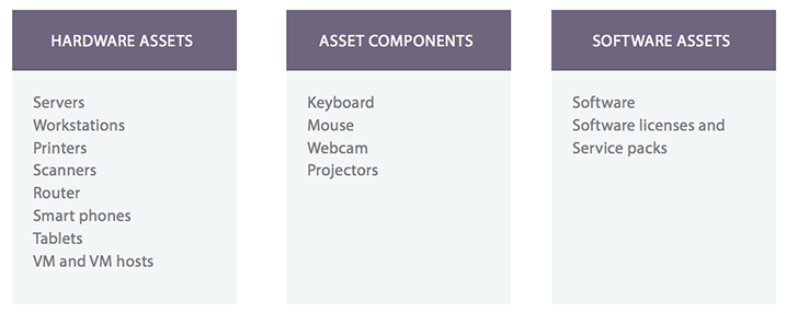 types of IT asset management