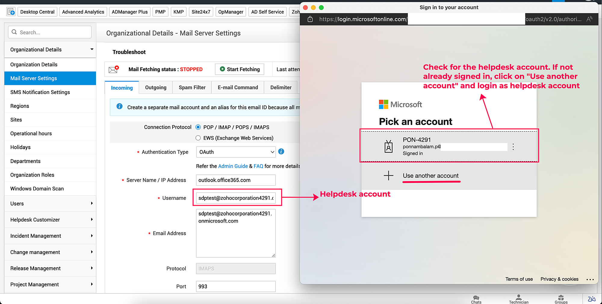 OAuth troubleshooting guide for mail server configuration