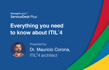 ITIL 4 webinar by Dr. Mauricio Corona
