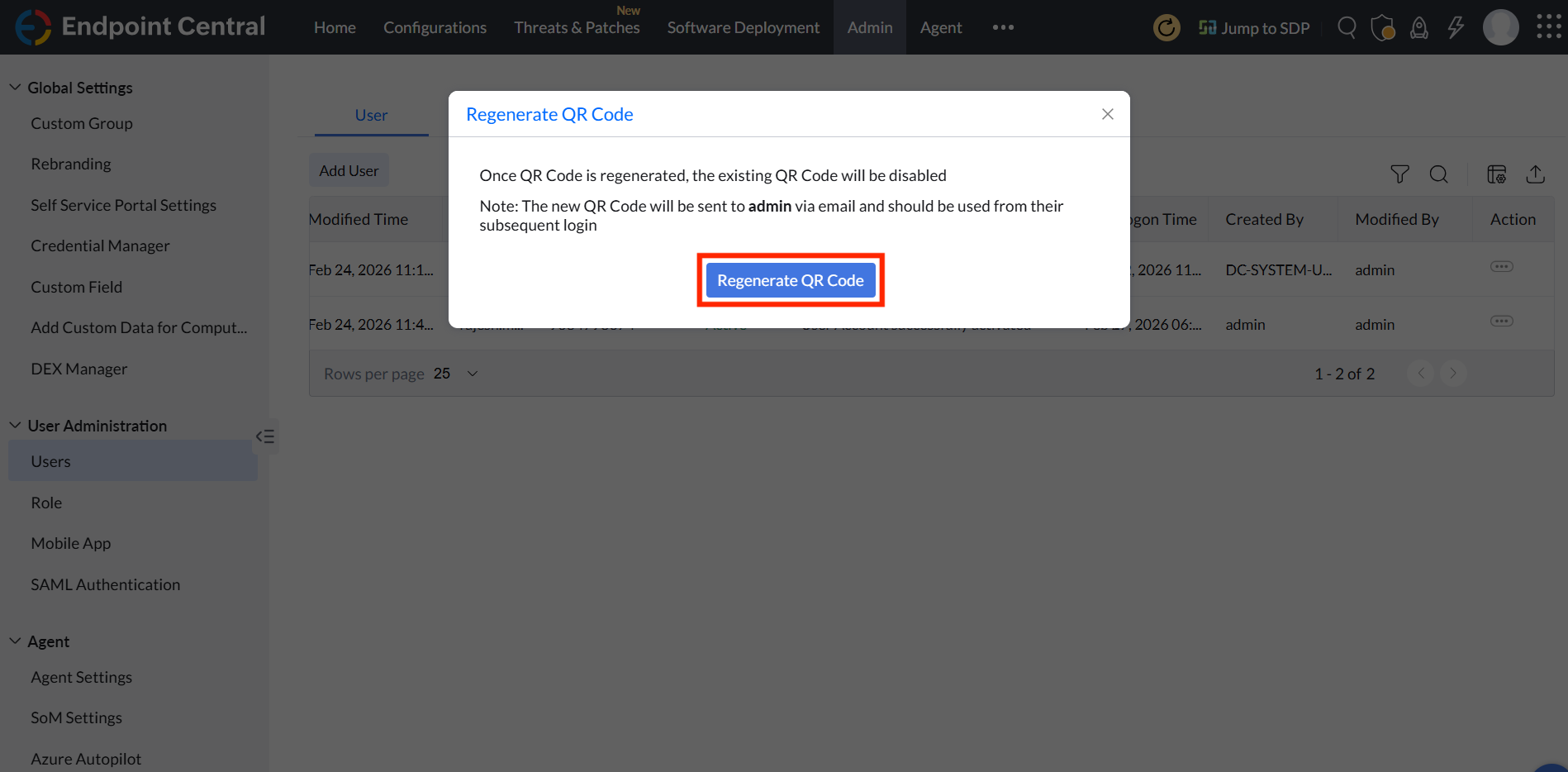 Regenerate QR Code Pop Up Regenerate QR Code Pop Up