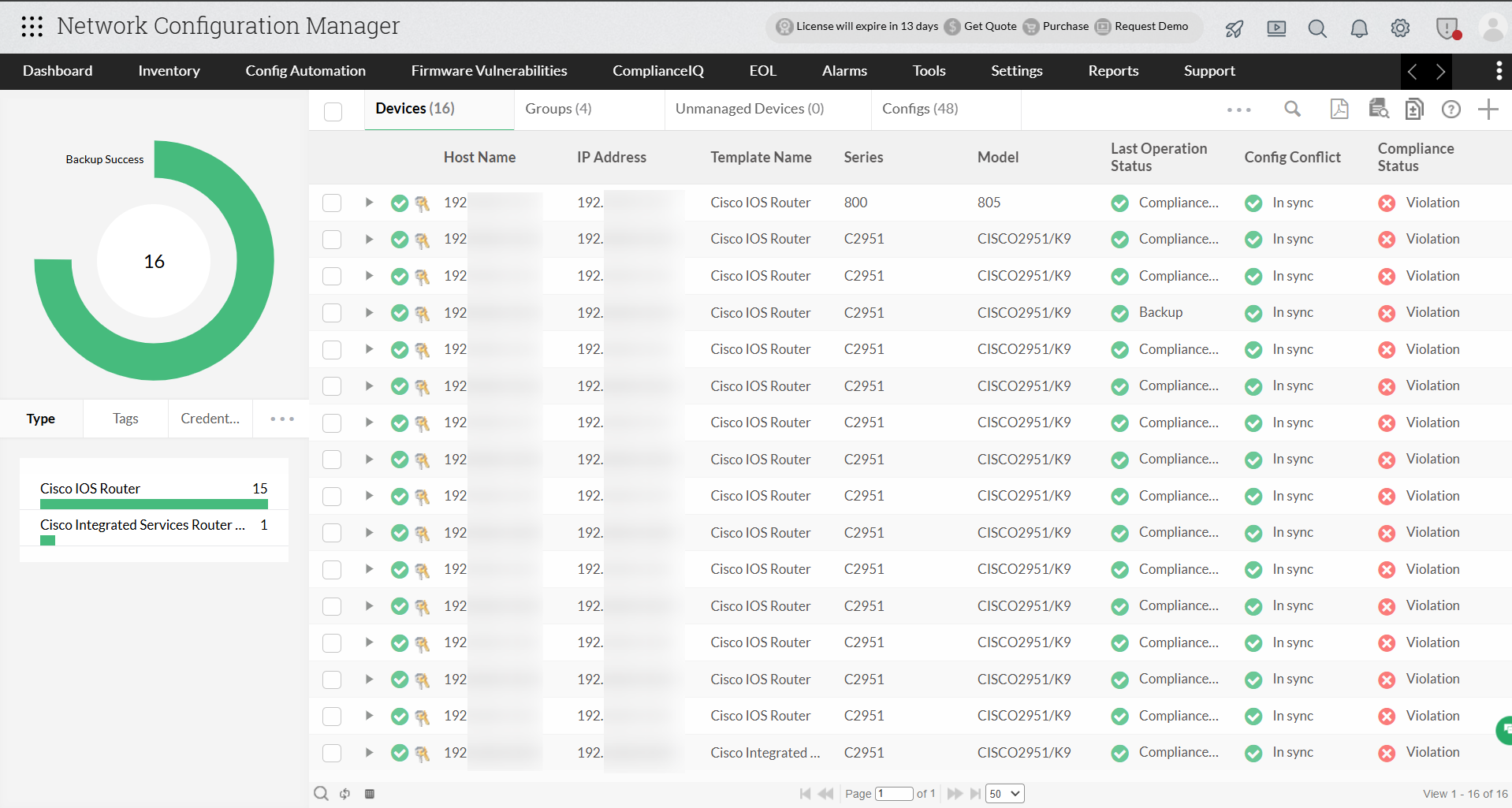 Cisco Router Change Management Cisco Router Configuration Management - ManageEngine Network Configuration Manager
