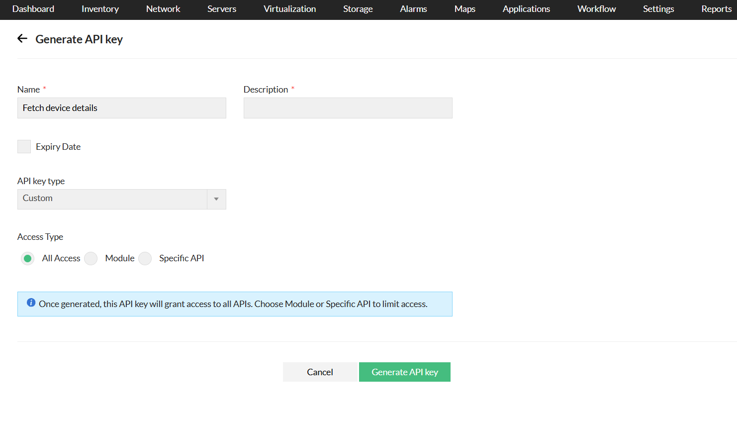OpManager Rest API