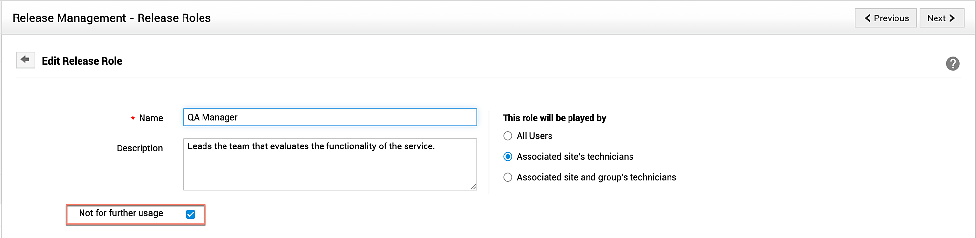 Roles de lanzamiento