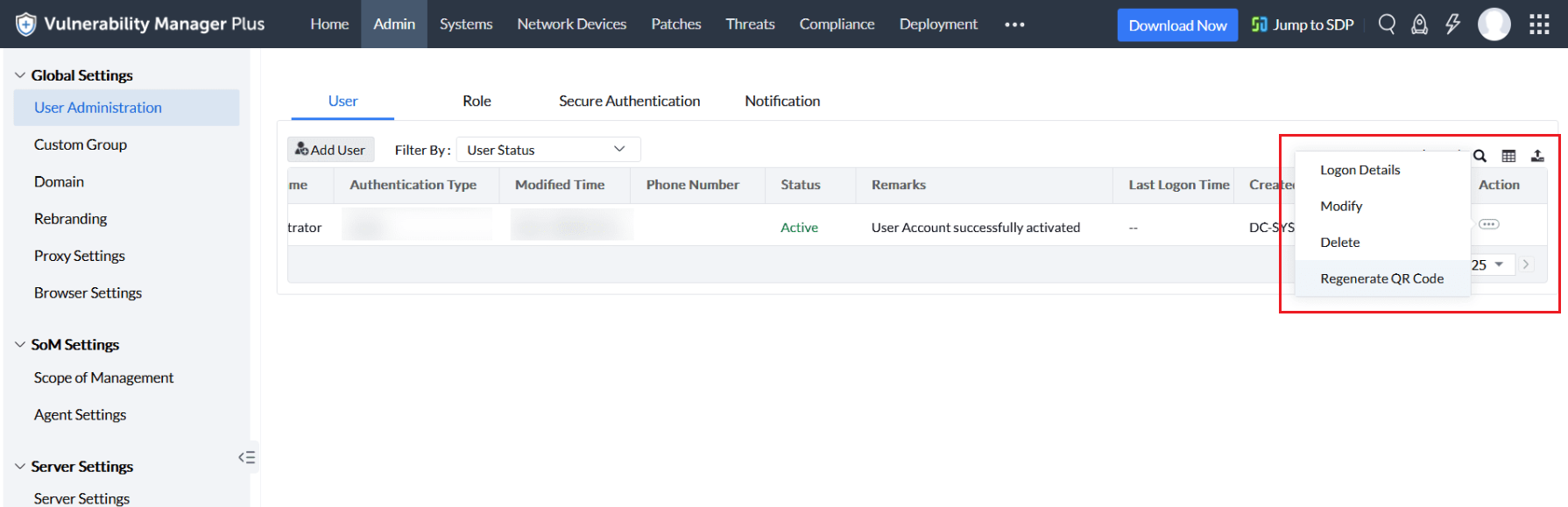 排查两步验证问题 | ManageEngine Vulnerability Manager Plus