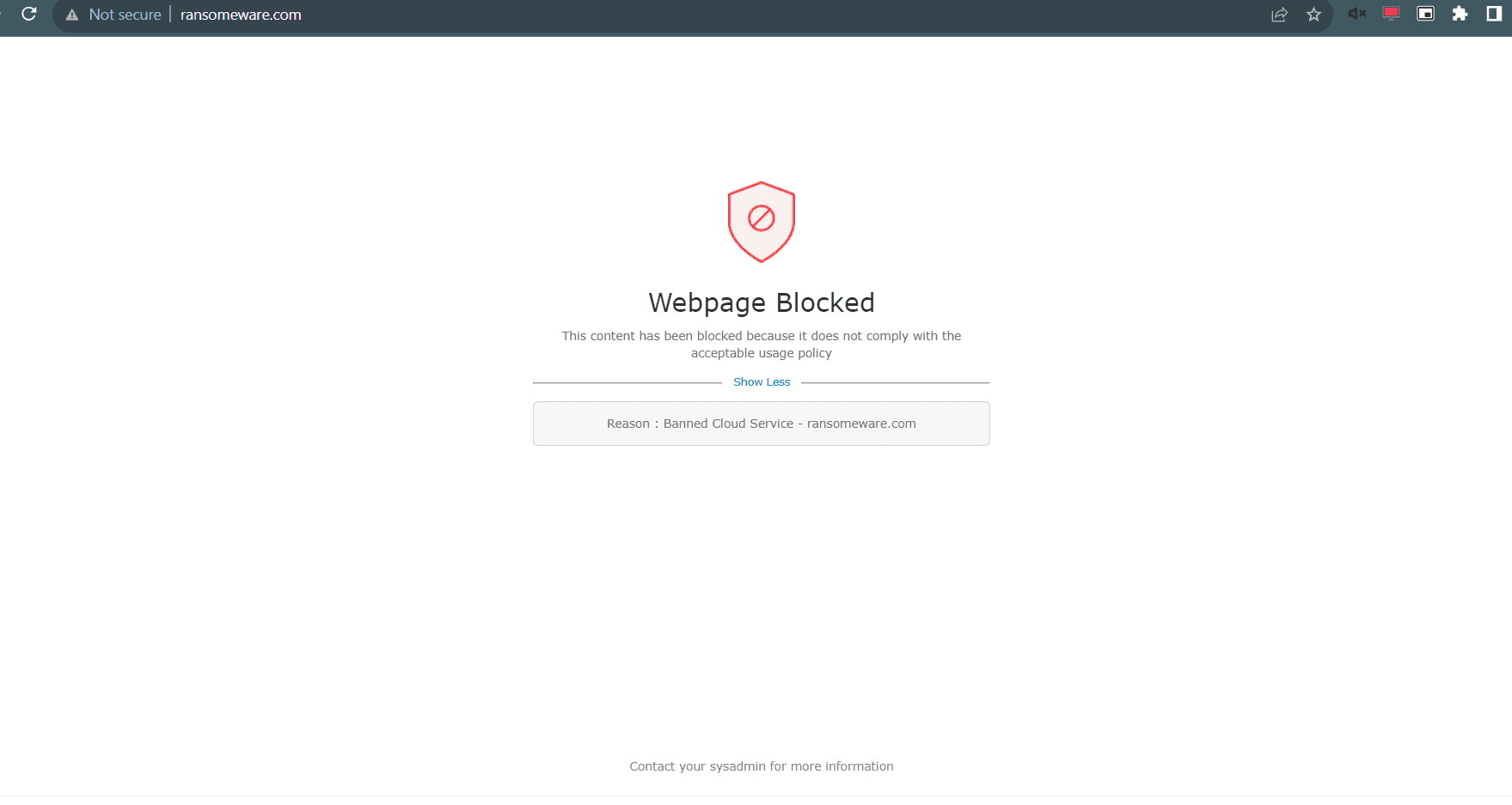 Banning applications to block access