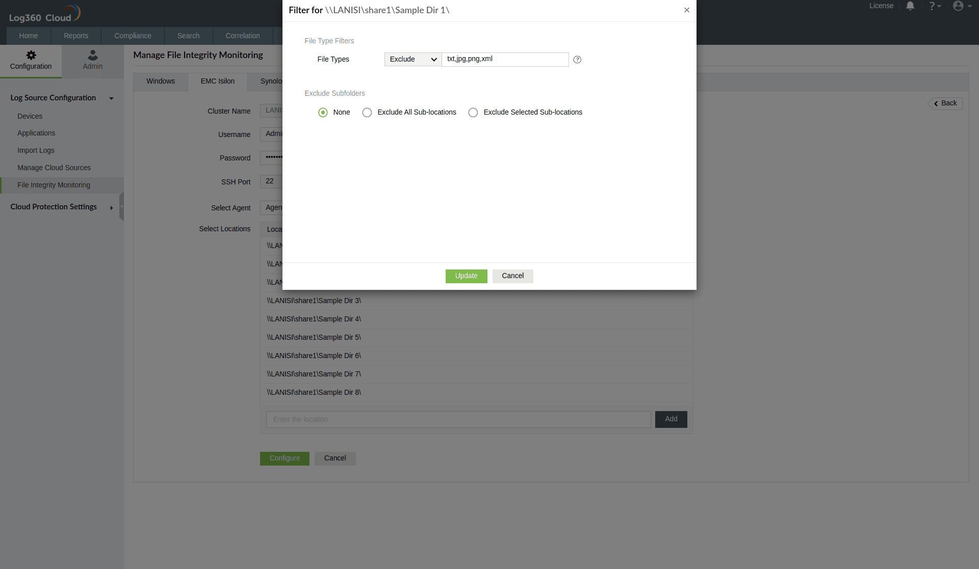 EMC Isilon file monitoring