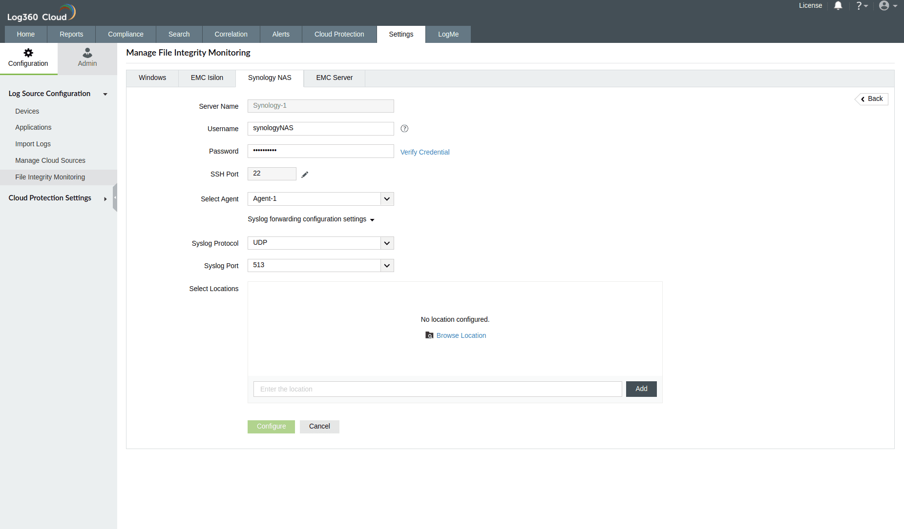 Synology NAS file monitoring