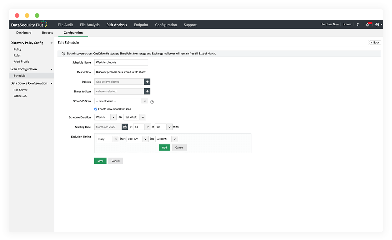 Enhanced data discovery scans
