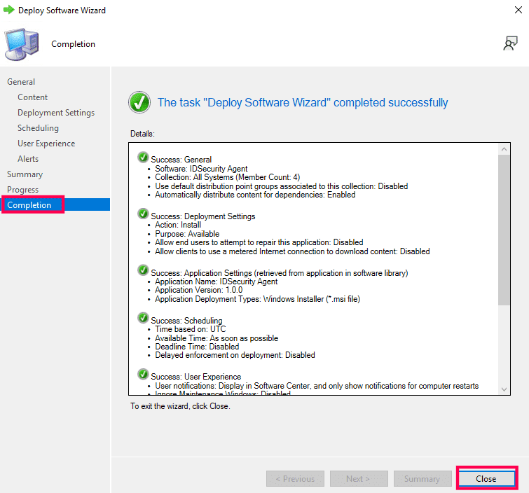 IDSecurity Agent installation via MCM