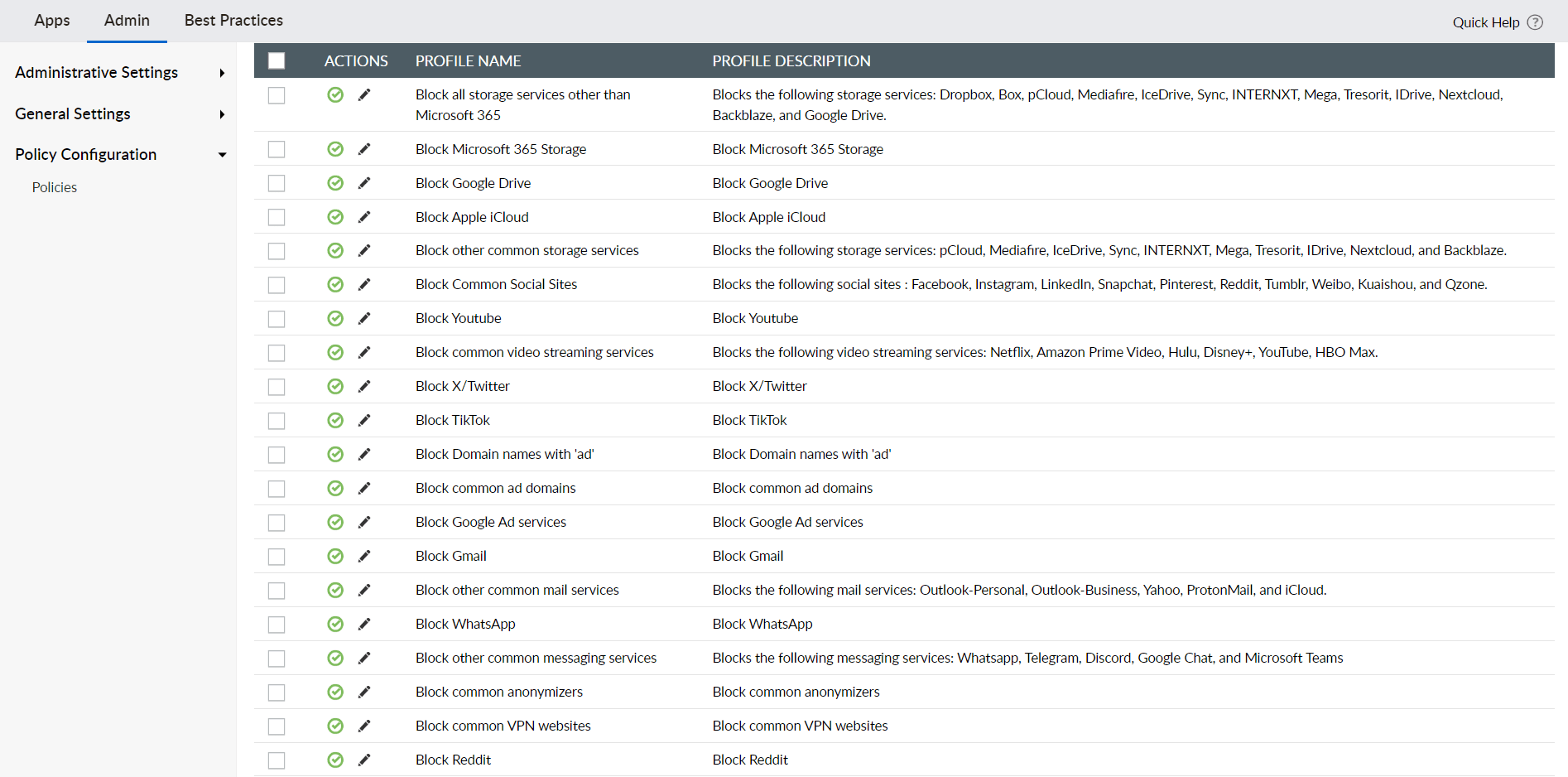 Leveraging CASB and DLP capabilities in Log360 to configure policies to control and ban the use of specific cloud applications and services