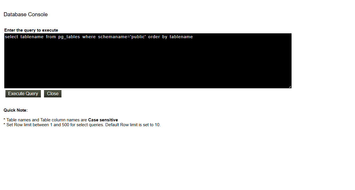 Database access option
