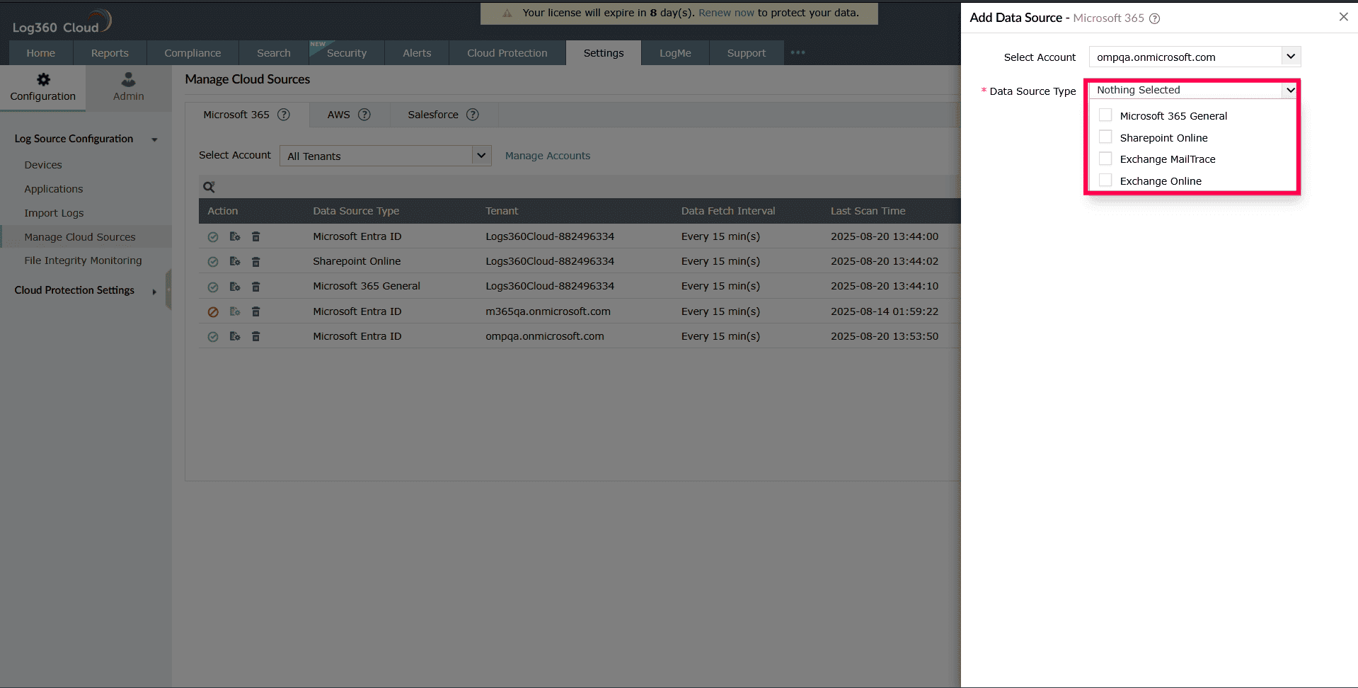Adding a data source