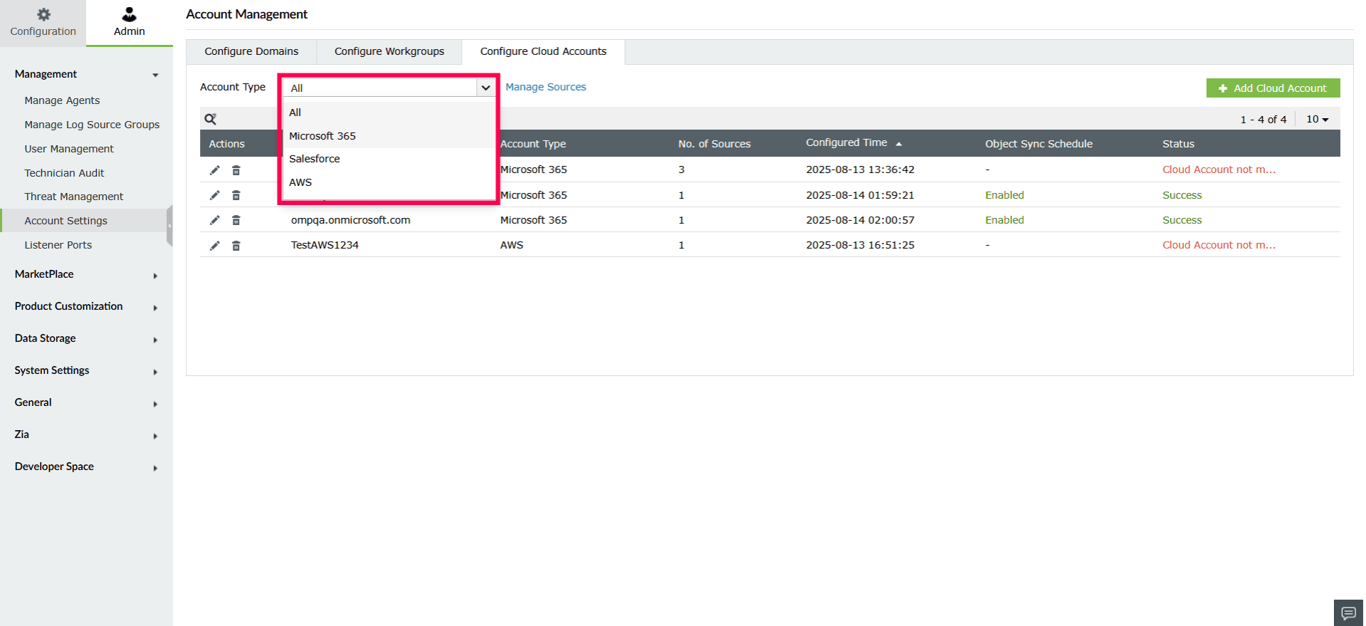 Configuring and managing