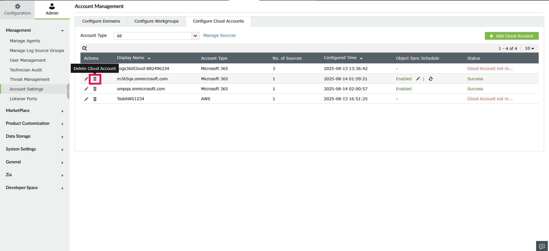 Configuring and managing