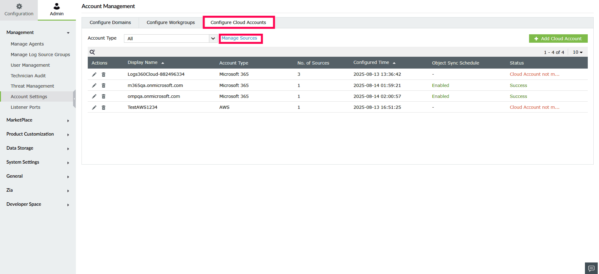 Configuring and managing